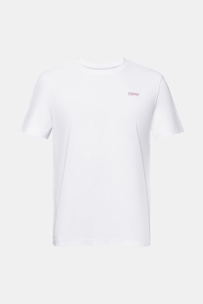 Katoenen T-shirt met logo, WHITE, detail image number 7