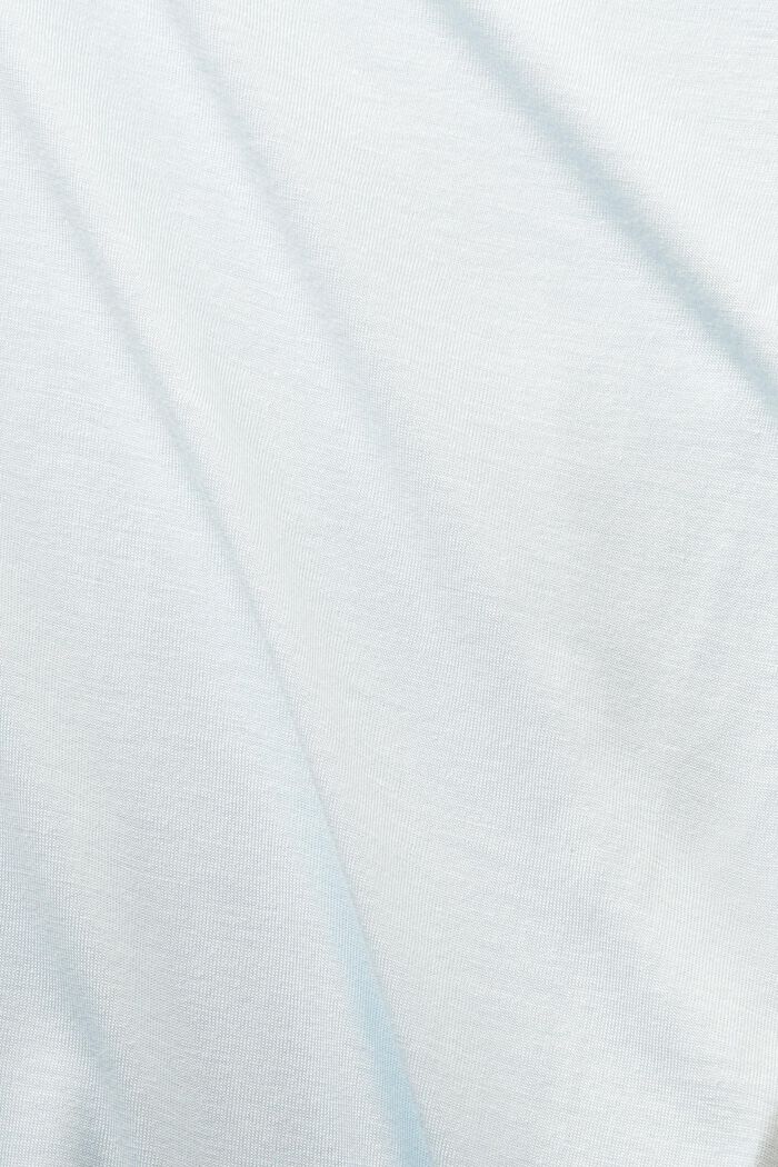 Haut à manches longues et col bénitier en jersey, PASTEL BLUE, detail image number 5