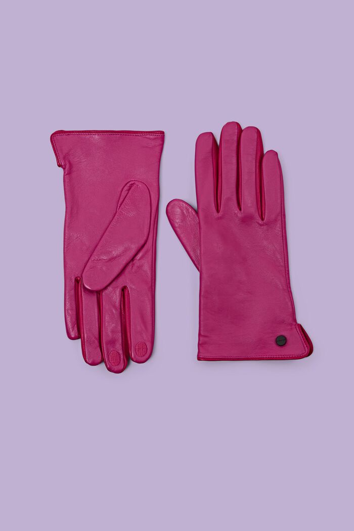 Leren handschoenen, PINK FUCHSIA, detail image number 0