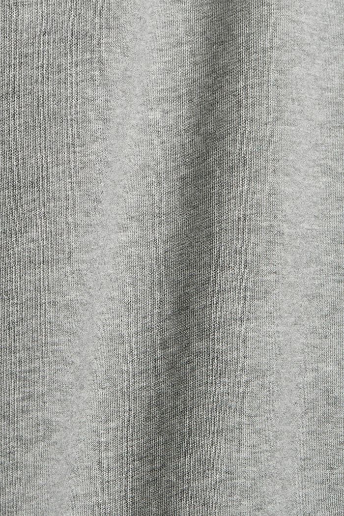 Jupe longueur midi en molleton, coton bio mélangé, MEDIUM GREY, detail image number 4
