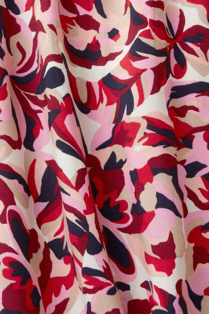 Longue robe de plage à motif floral, DARK RED, detail image number 4