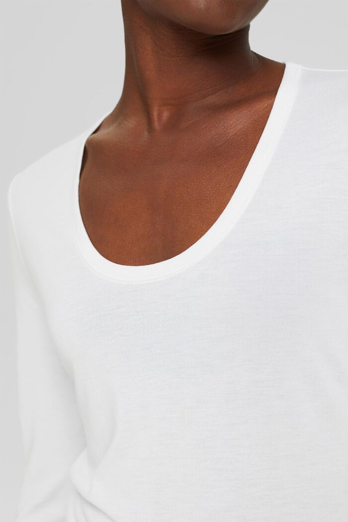 T-shirt à manches longues en TENCEL™ x REFIBRA™, WHITE, detail image number 2