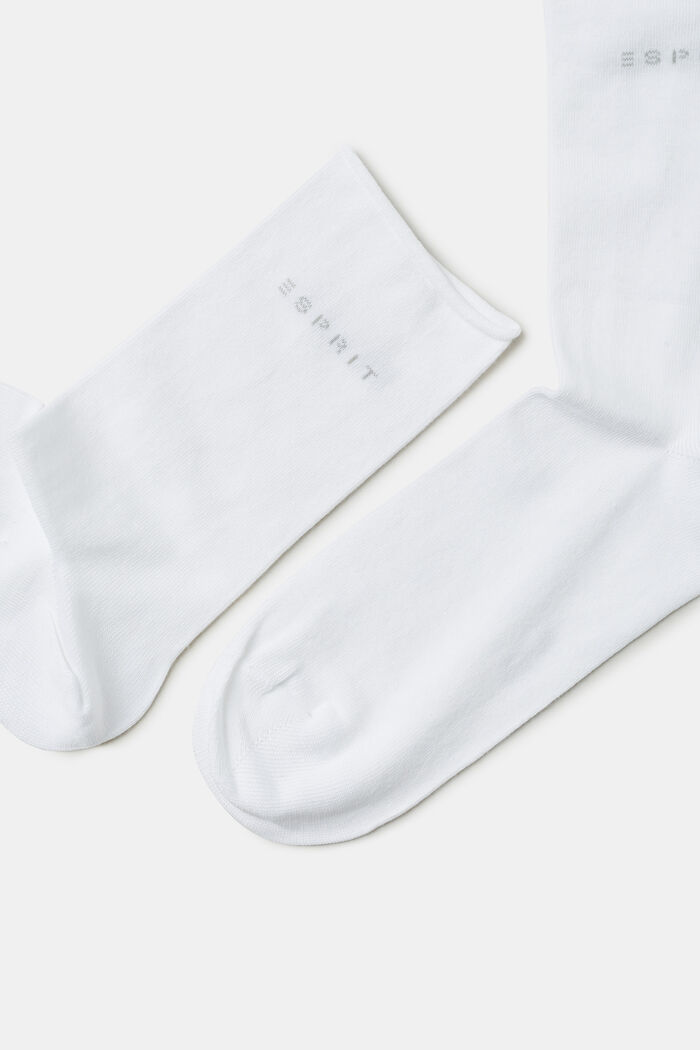 2 paar grofgebreide sokken, WHITE, detail image number 1