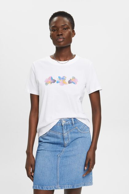 Katoenen T-shirt met bloemetjesprint