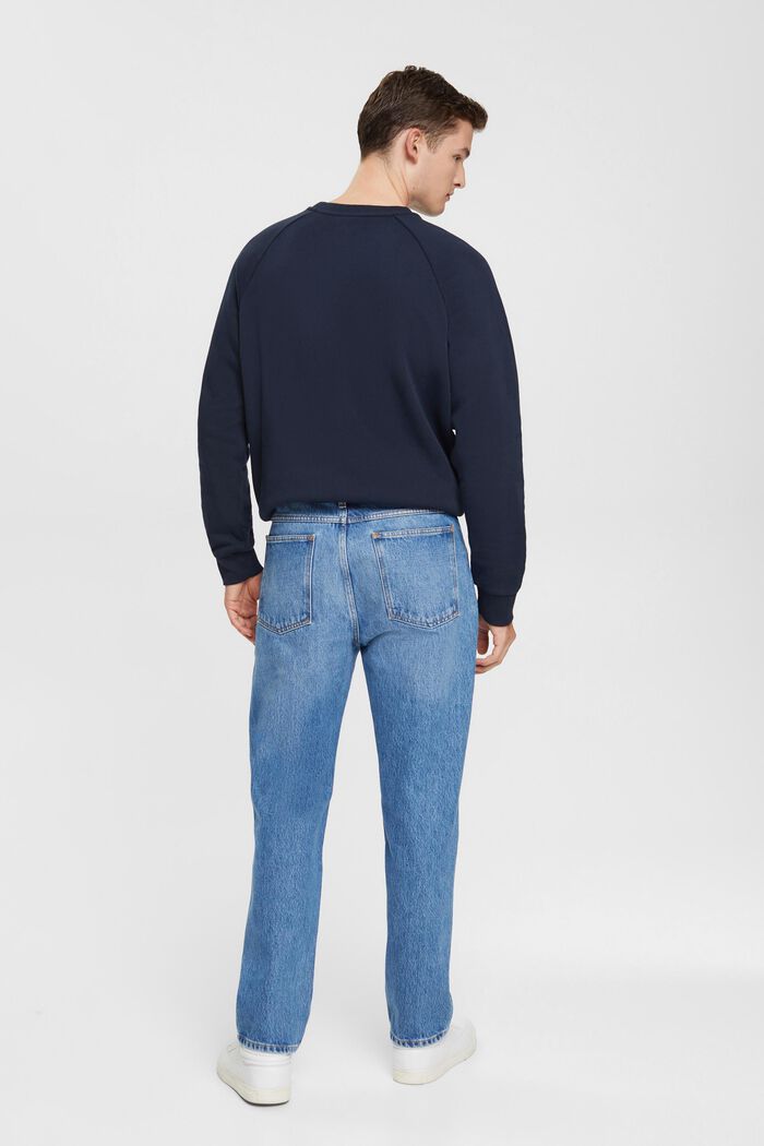 Jeans met rechte pijpen, organic cotton, BLUE MEDIUM WASHED, detail image number 3
