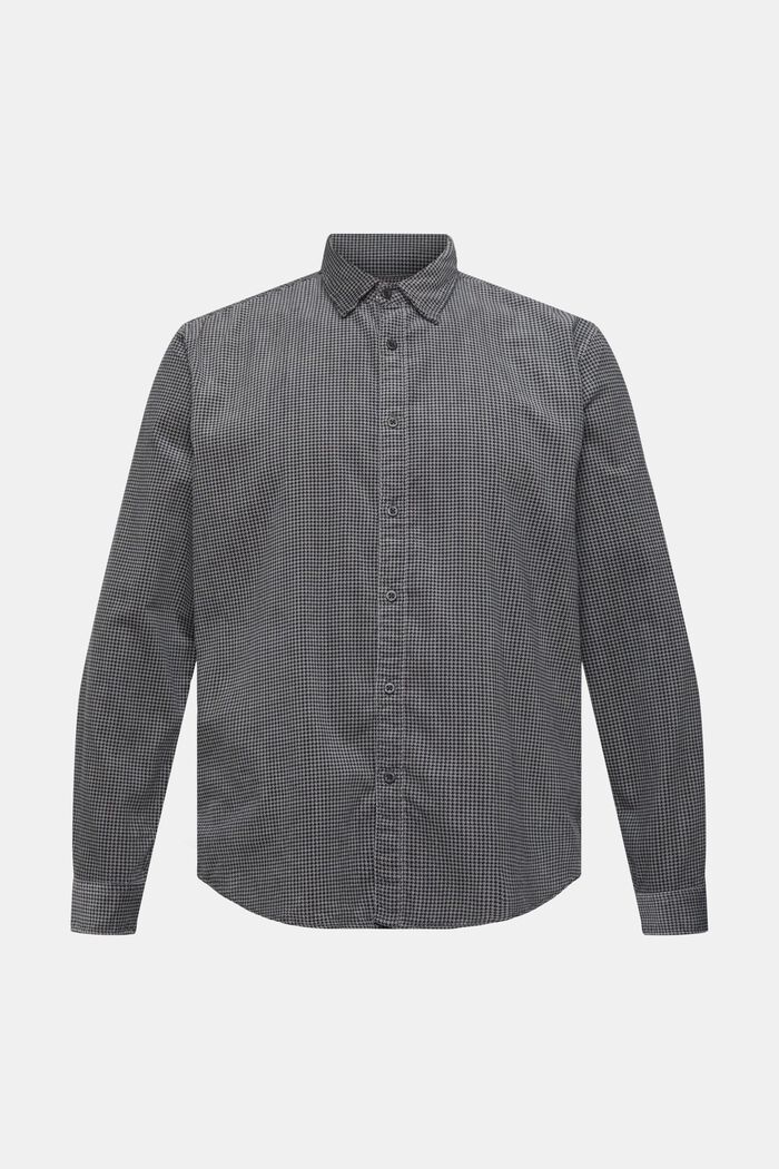 Corduroy overhemd met pied-de-poule motief, BLACK, detail image number 7