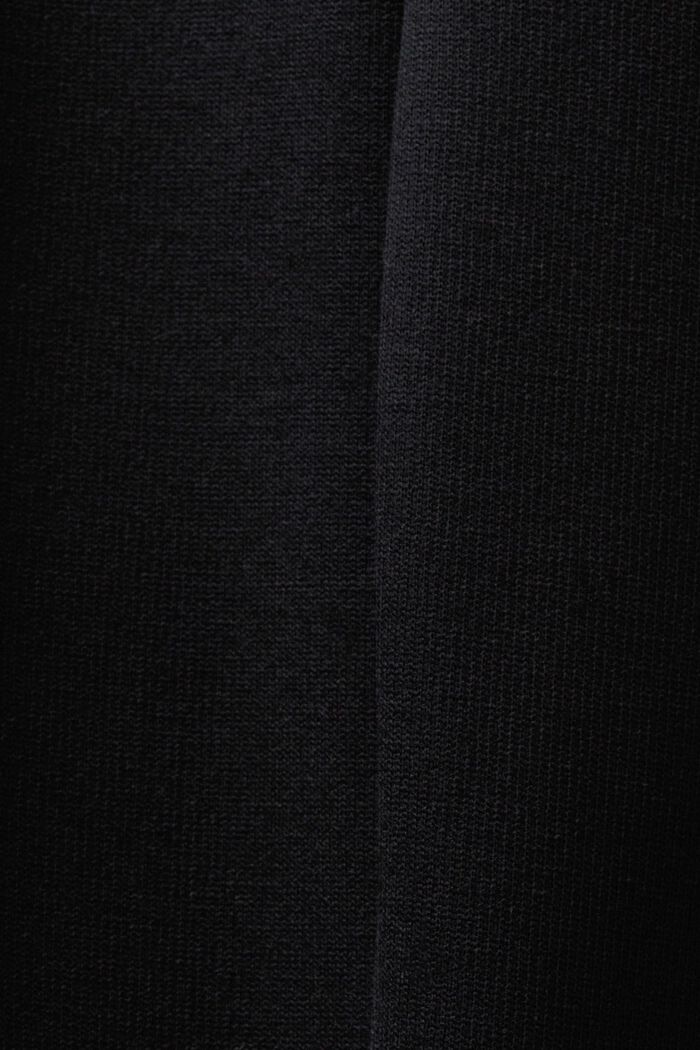 Gebreide broek met rechte pijpen, BLACK, detail image number 5