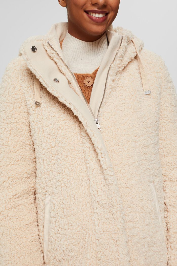 Manteau en peluche à capuche, ICE, detail image number 2