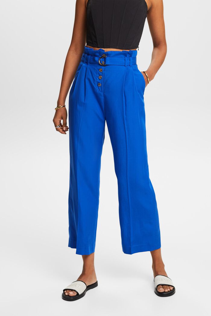 Cropped culotte met hoge taille voor mix & match, BRIGHT BLUE, detail image number 0