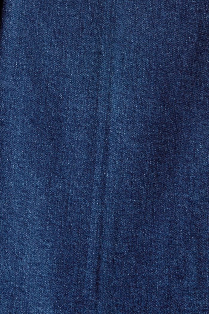 Broek met uitlopende pijpen en opgestikte zakken, biologisch katoen, BLUE MEDIUM WASHED, detail image number 4