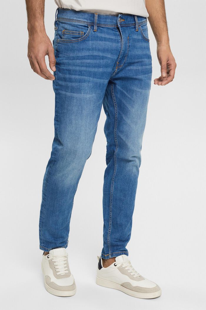 Jeans van katoen, BLUE LIGHT WASHED, detail image number 1