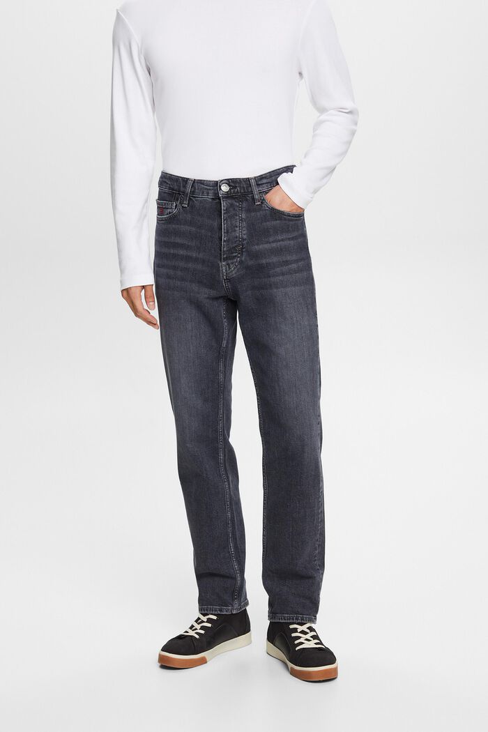 Casual retro jeans met middelhoge taille, BLACK MEDIUM WASHED, detail image number 0