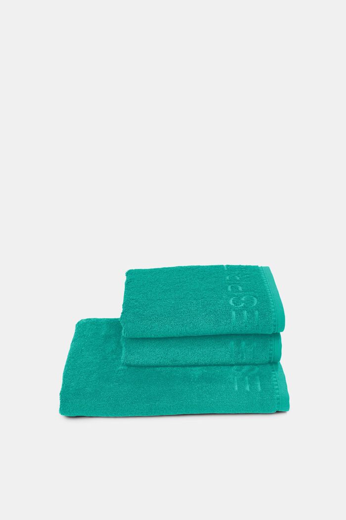À teneur en TENCEL™ : le lot de 3 serviettes en tissu éponge, OCEAN TEA, detail image number 2