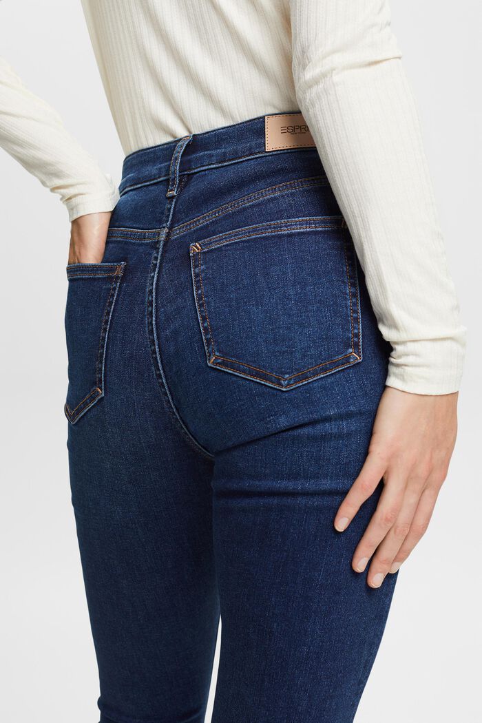 Skinny fit jeans met hoge taille, BLUE LIGHT WASHED, detail image number 2