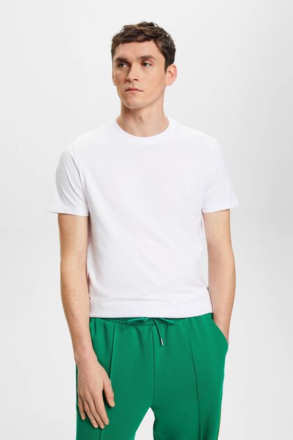 Slim fit katoenen shirt, WHITE, overview