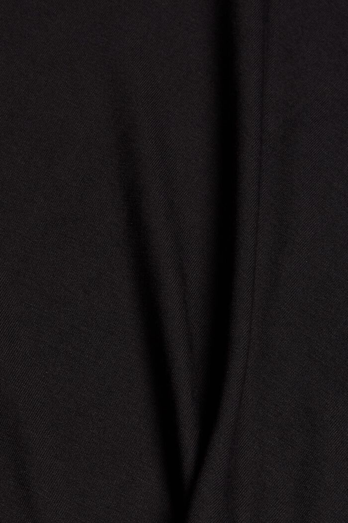 Pyjamashirt met kant, LENZING™ ECOVERO™, BLACK, detail image number 4