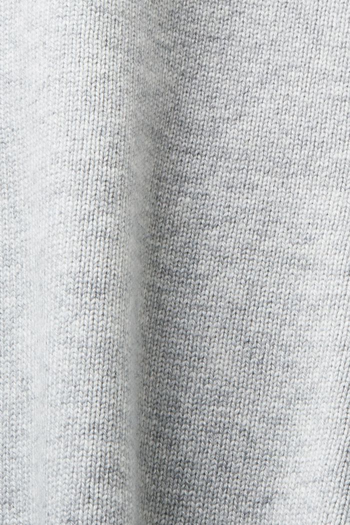 Pull-over à capuche en laine mélangée, LIGHT GREY, detail image number 4