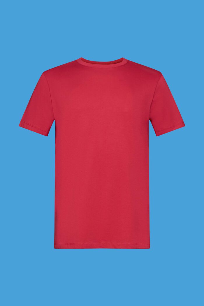 T-shirt van jersey met ronde hals, DARK PINK, detail image number 6