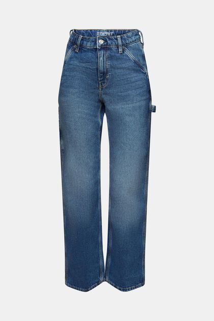 Rechte retro carpenter jeans met hoge taille