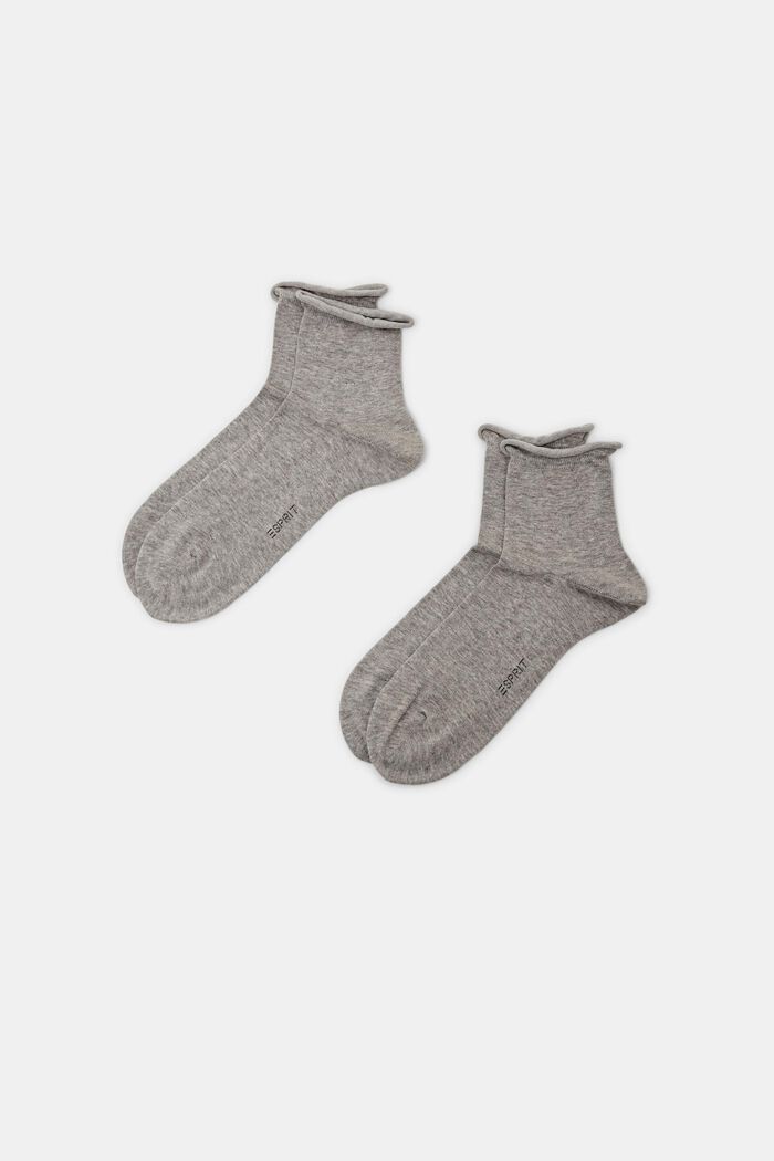 Set van 2 paar gebreide sokken, LIGHT GREY, detail image number 0