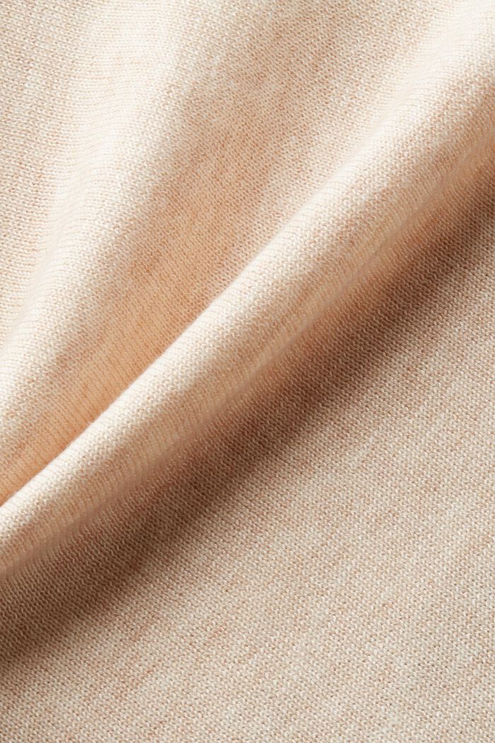 Poncho met asymmetrische zoom, LIGHT TAUPE, detail image number 4