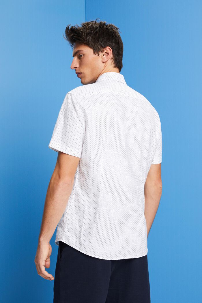 Buttondown-overhemd met print, WHITE, detail image number 3