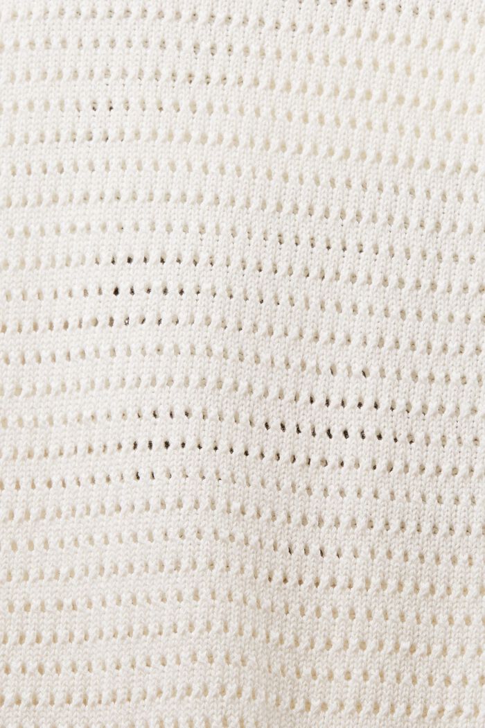 Pull-over à manches courtes en mesh, OFF WHITE, detail image number 5