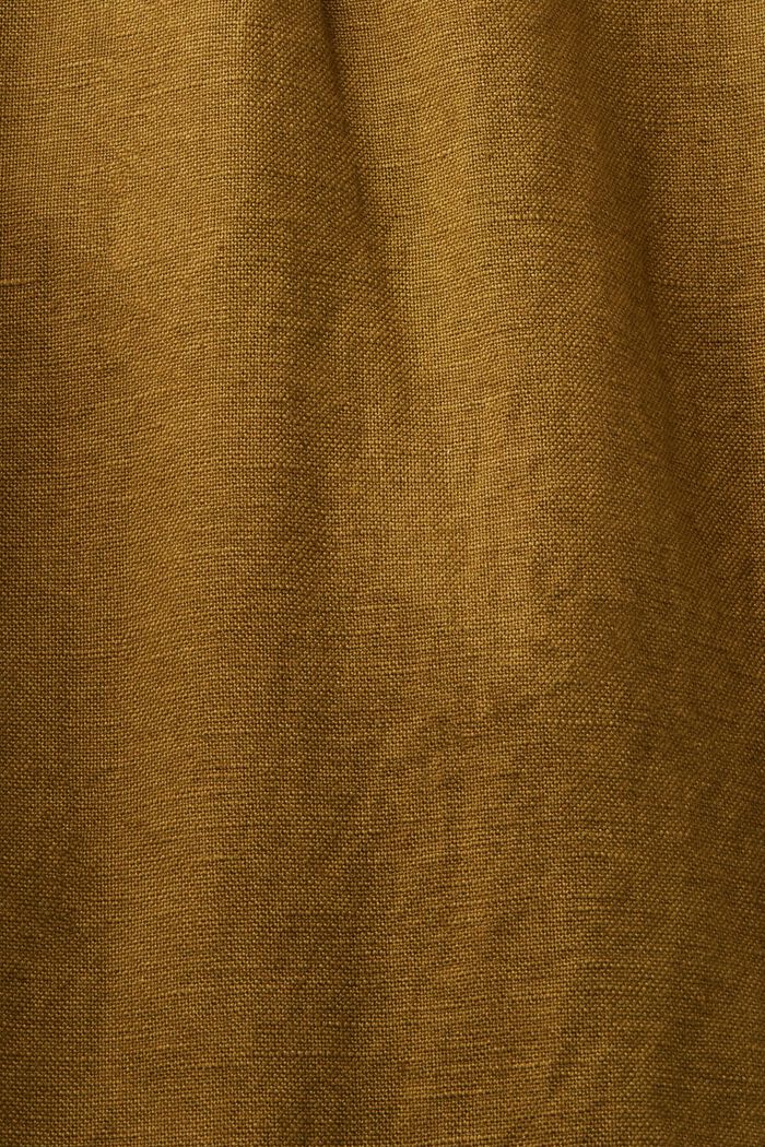 Rechtlijnige broek van linnen en katoen, OLIVE, detail image number 5