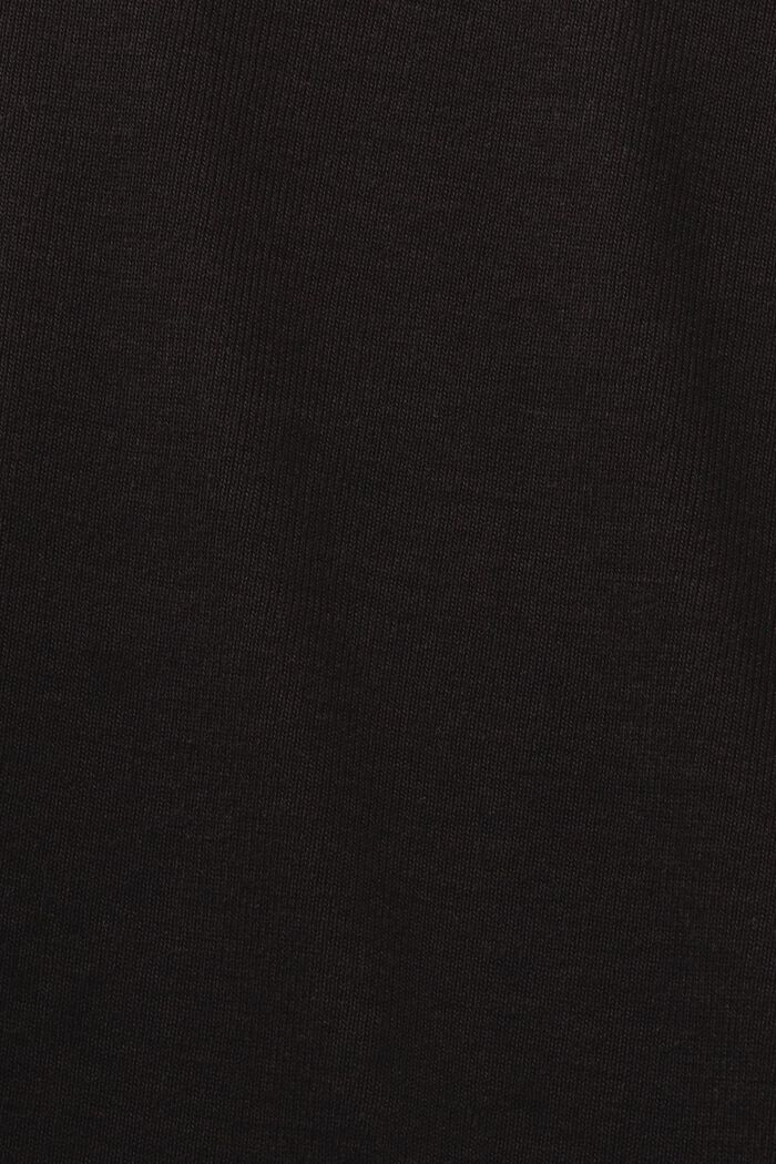 Haut à manches longues et col cheminée en jersey, BLACK, detail image number 5