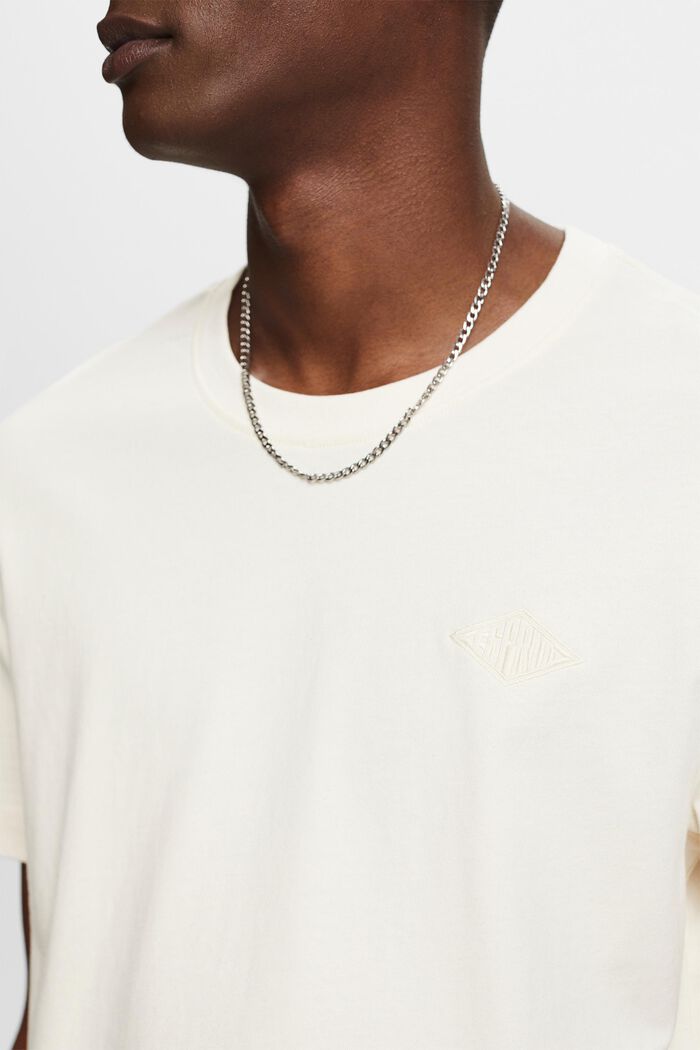 T-shirt col rond à logo, OFF WHITE, detail image number 3
