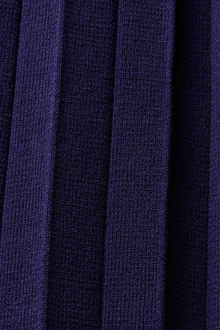 Robe plissée maxi longueur, sans manches et à encolure ronde, DARK BLUE, detail image number 5