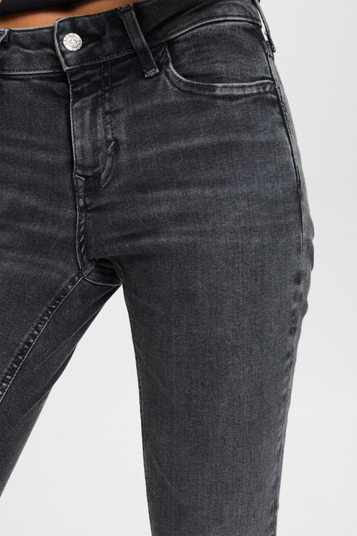 Skinny jeans met middelhoge taille, BLACK DARK WASHED, detail image number 2