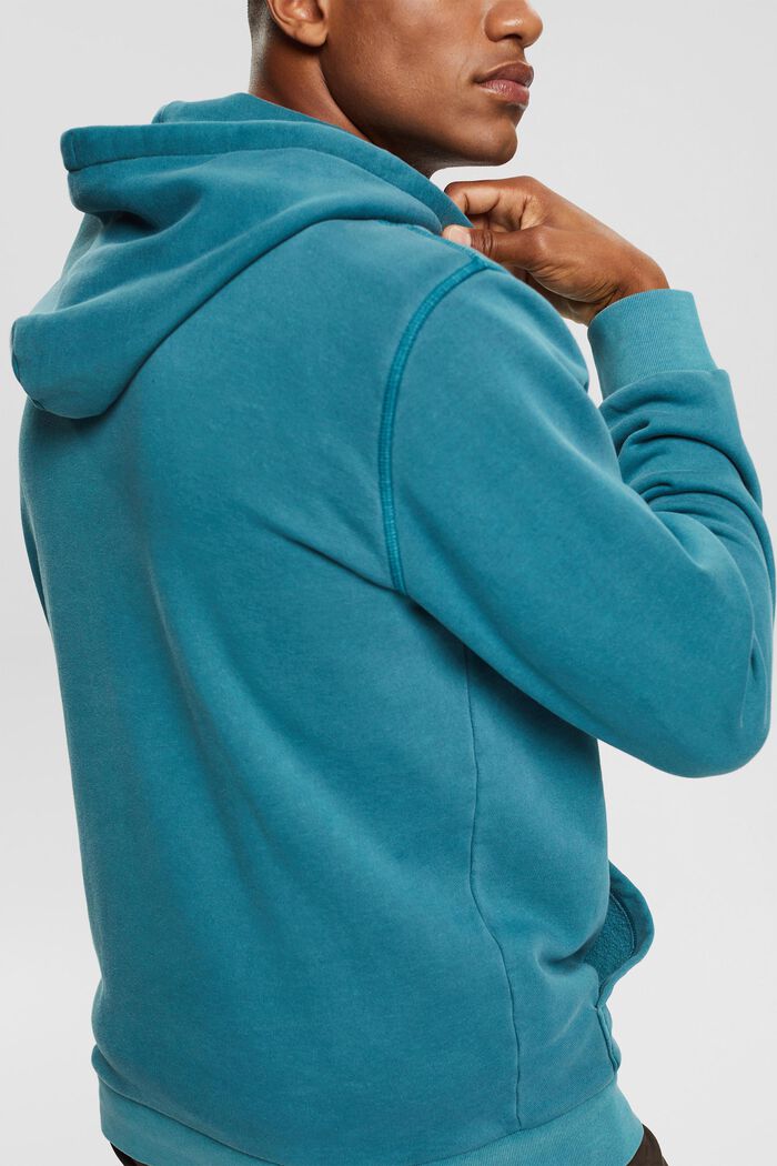 Sweatshirt met capuchon, TEAL BLUE, detail image number 0
