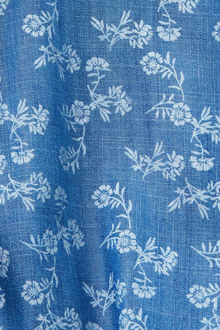 Chemisier à motif chambray, TENCEL™, BLUE MEDIUM WASHED, detail image number 4