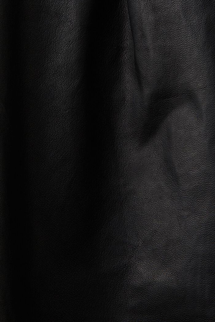 Leren broek met wijde pijpen, BLACK, detail image number 5