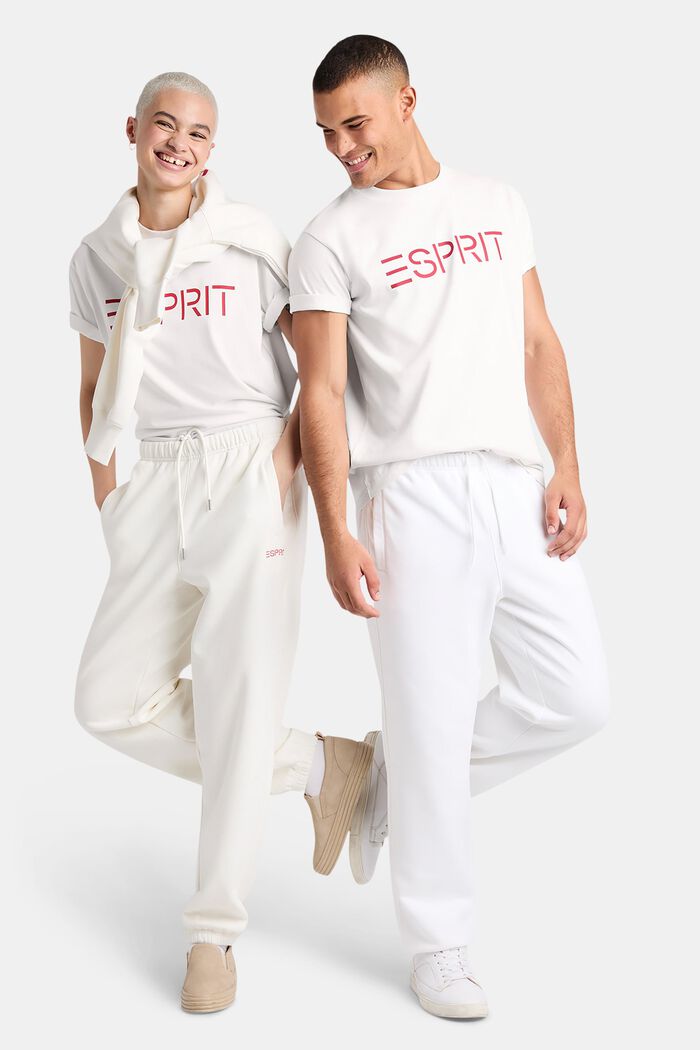 T-shirt en jersey de coton unisexe à logo, OFF WHITE, detail image number 4