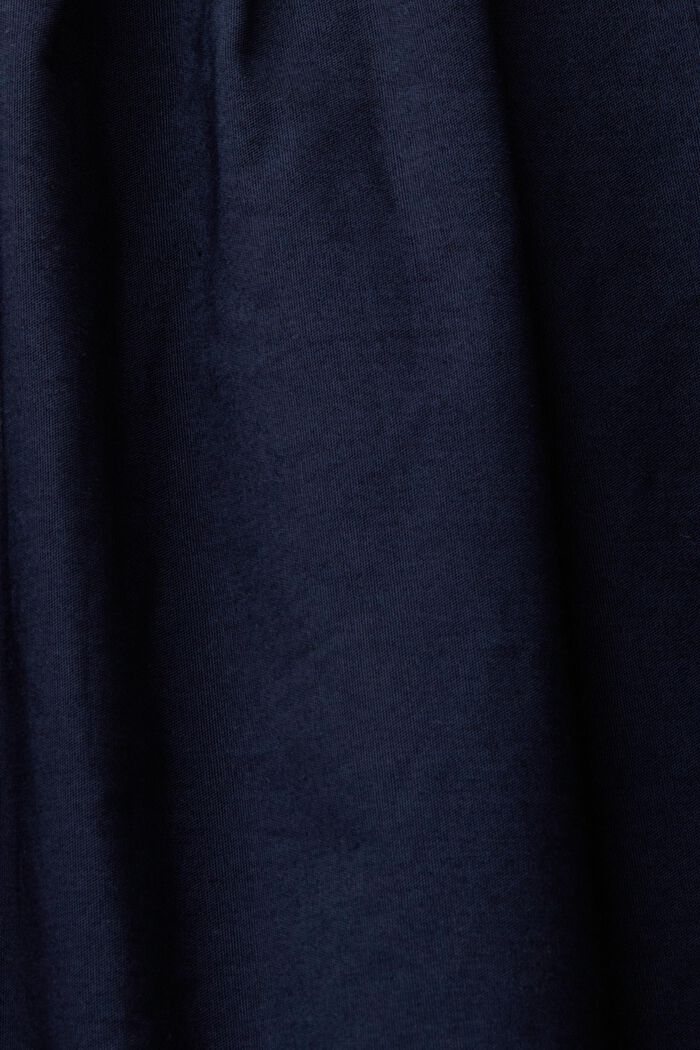 Midi-jurk van een materiaalmix, 100% katoen, NAVY, detail image number 4