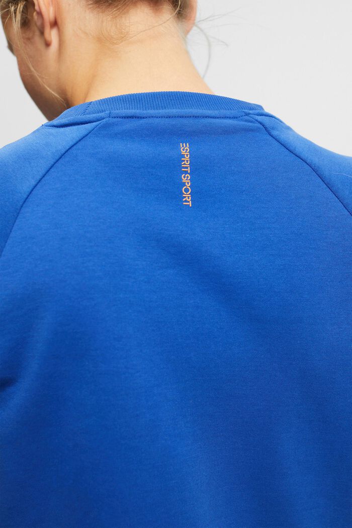 Sweatshirt met ritszakken, BRIGHT BLUE, detail image number 4
