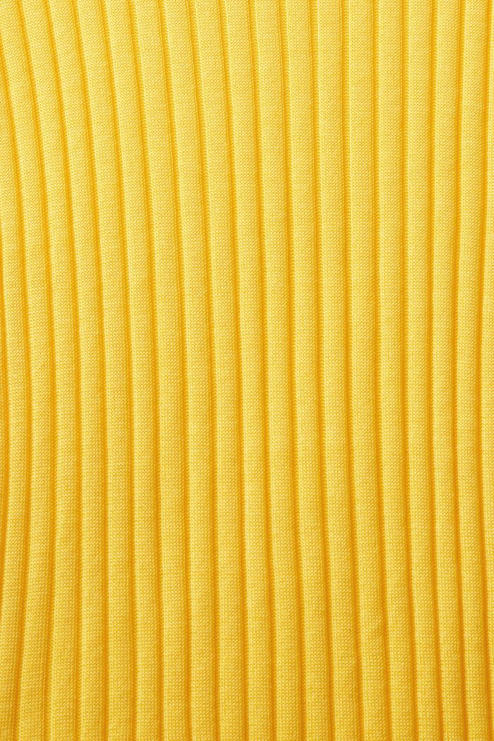 Pull-over col rond en maille côtelée, YELLOW, detail image number 4