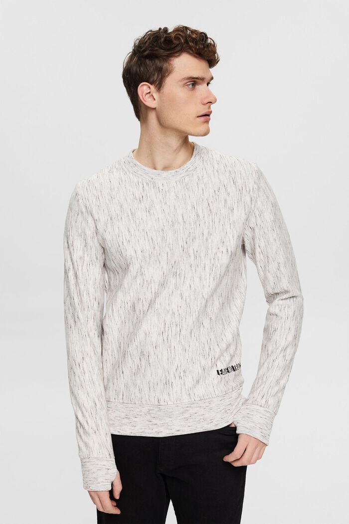 Sweatshirt met gemêleerde look