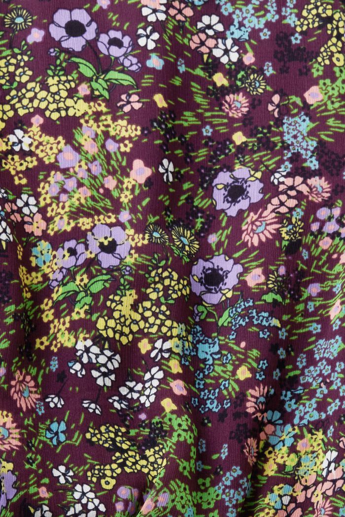 Mini-robe tissée à motif floral, DARK PURPLE, detail image number 4