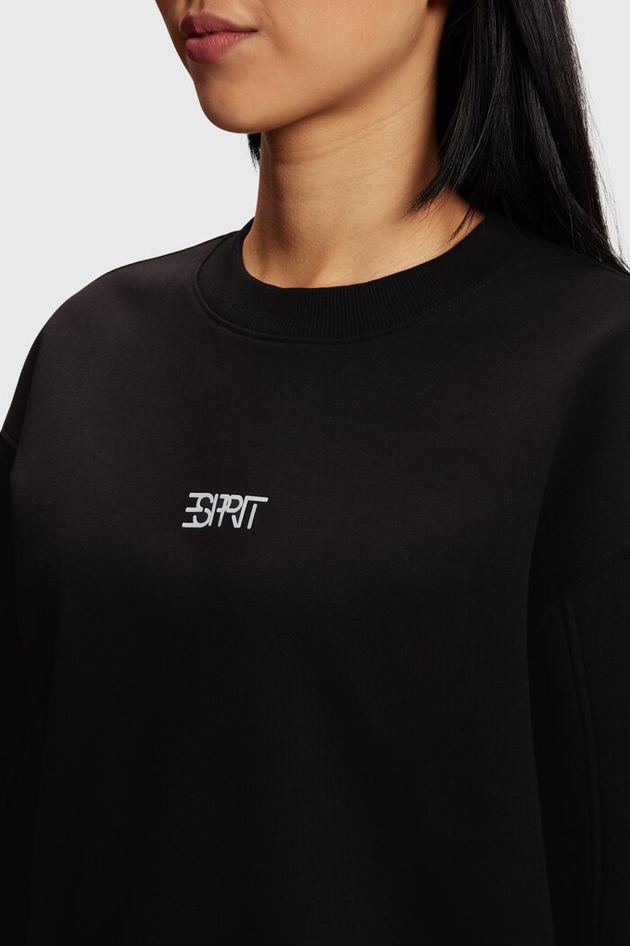 Sweat-shirt à logo imprimé oversize, BLACK, detail image number 2