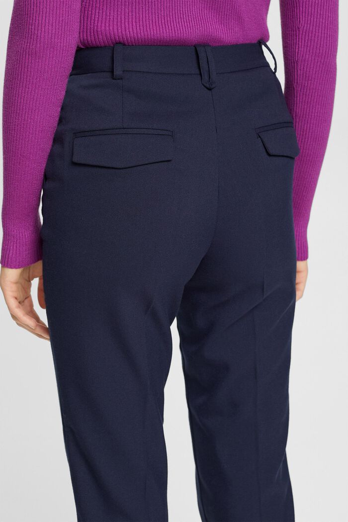 Mid-rise broek met toelopende pijpen, NAVY, detail image number 4