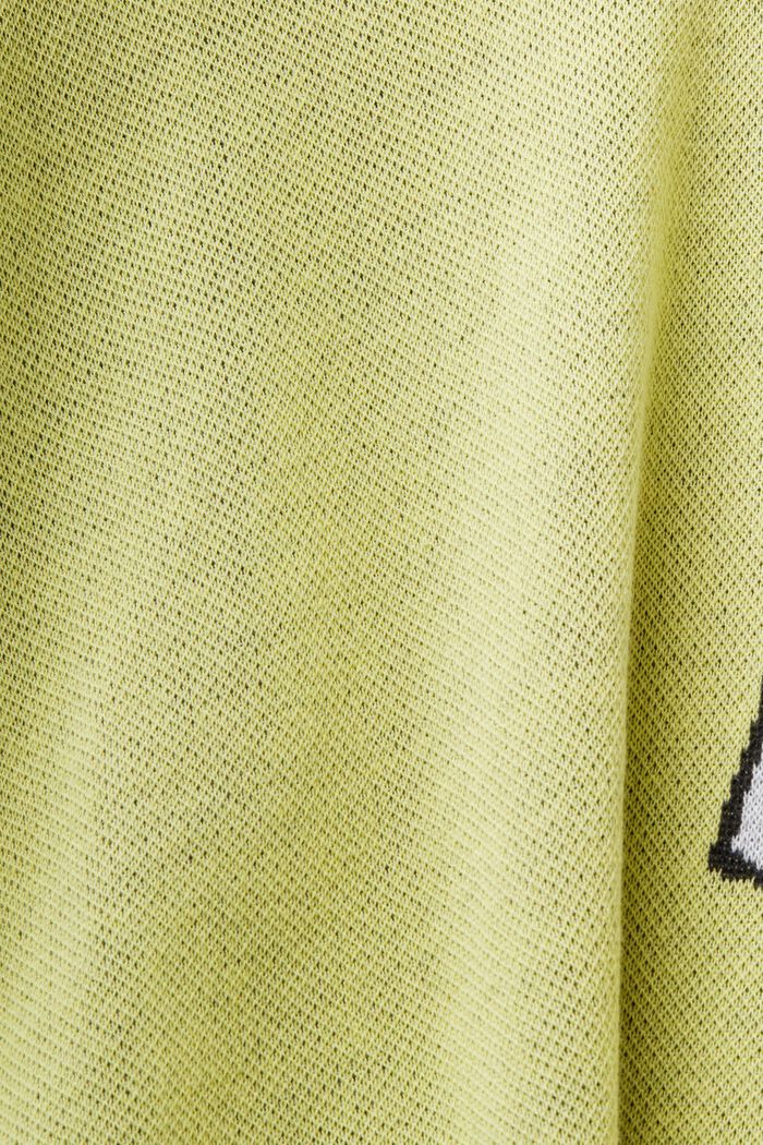Polo à motif logo jacquard, PASTEL YELLOW, detail image number 5