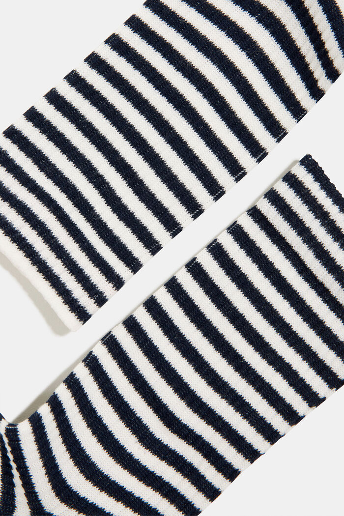 Set van 2 paar sokken in een strepenlook, MARINE, detail image number 1