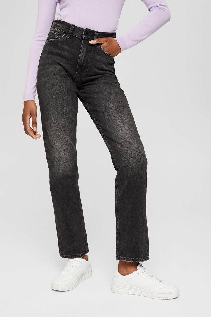 Jeans met modieus model, BLACK DARK WASHED, detail image number 0