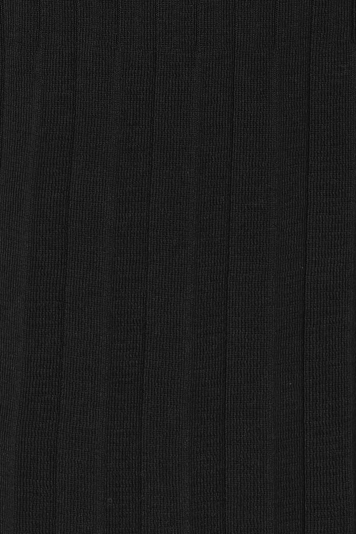 Robe-pull plissée, coton biologique, BLACK INK, detail image number 0