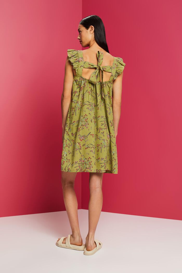 Mini-robe imprimée, 100 % coton, PISTACHIO GREEN, detail image number 3
