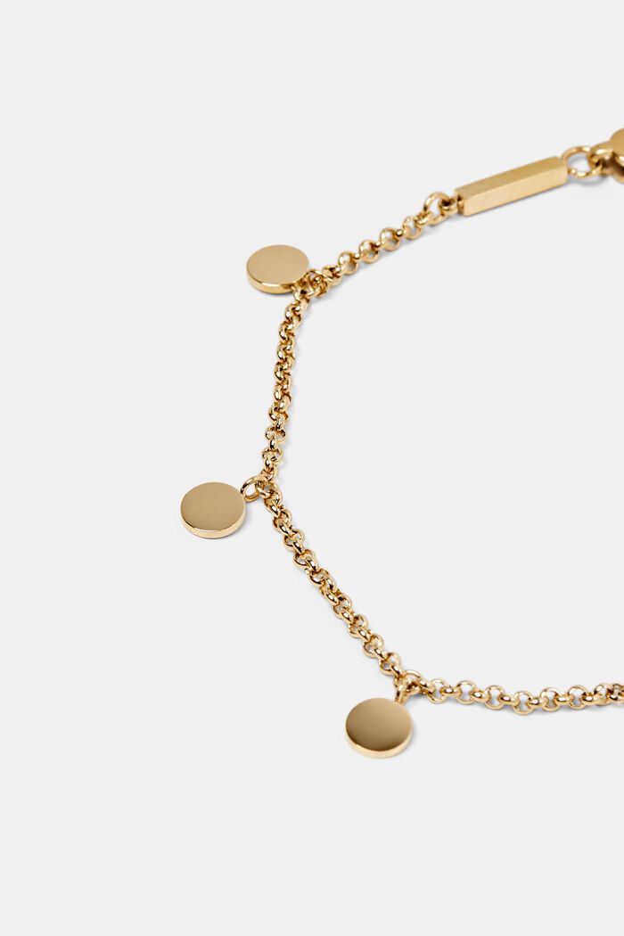 Bracelet en maille jaseron à pendentifs ronds, GOLD, detail image number 1
