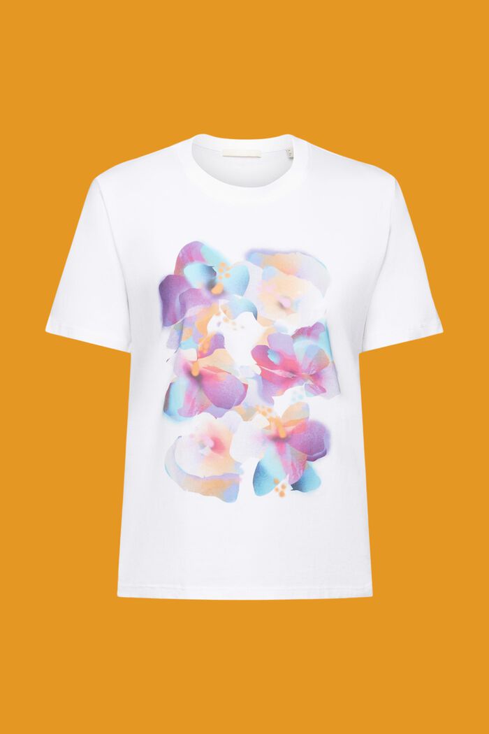 Katoenen T-shirt met print, WHITE, detail image number 5
